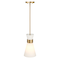Hello Honey® Kit White & Gold Modern Minimalist Tapered Opal Glass & Metal Ceiling Light